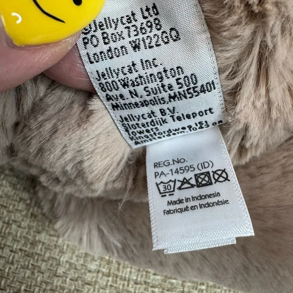 Jellycat Tan Elephant Stuffed Animal - Picture 7 of 9